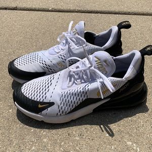 Nike Air Max 270 White Black Gold US Size 11.5